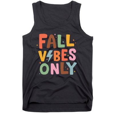 Fall Vibes Only Casual Autumn Halloween Graphic Tank Top