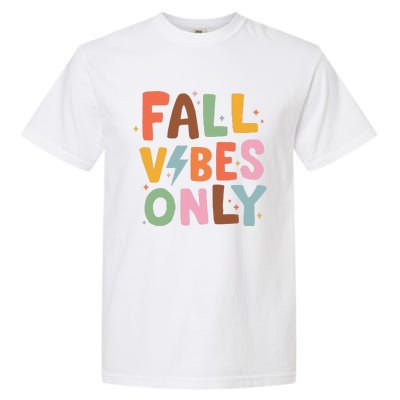 Fall Vibes Only Casual Autumn Halloween Graphic Garment-Dyed Heavyweight T-Shirt