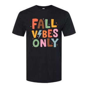 Fall Vibes Only Casual Autumn Halloween Graphic Softstyle CVC T-Shirt