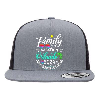 Family Vacation Orlando 2024 Family Trip Florida Matching Flat Bill Trucker Hat