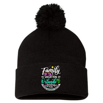 Family Vacation Orlando 2024 Family Trip Florida Matching Pom Pom 12in Knit Beanie