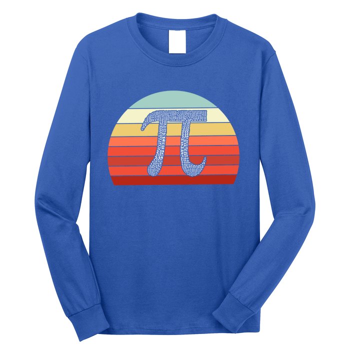 Funny Vintage Pi Day Math Enthusiasts Gift Long Sleeve Shirt