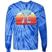 Funny Vintage Pi Day Math Enthusiasts Gift Tie-Dye Long Sleeve Shirt