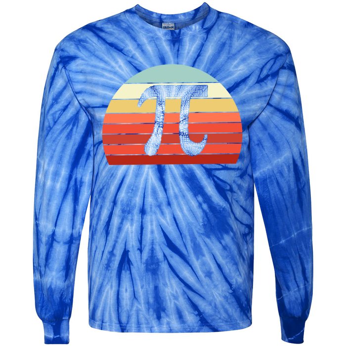 Funny Vintage Pi Day Math Enthusiasts Gift Tie-Dye Long Sleeve Shirt