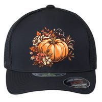 Fall Vintage Pumpkin Autumn Graphic Thanksgiving Flexfit Unipanel Trucker Cap