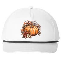 Fall Vintage Pumpkin Autumn Graphic Thanksgiving Snapback Five-Panel Rope Hat