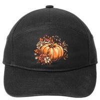 Fall Vintage Pumpkin Autumn Graphic Thanksgiving 7-Panel Snapback Hat