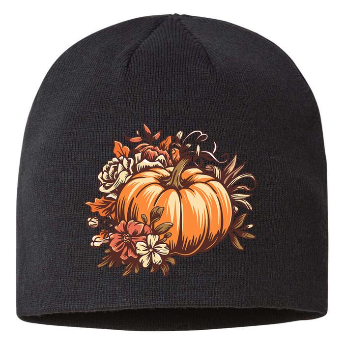 Fall Vintage Pumpkin Autumn Graphic Thanksgiving Sustainable Beanie