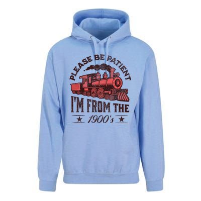 Funny Vintage Please Be Patient With Me IM From The 1900S Unisex Surf Hoodie