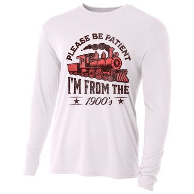 Funny Vintage Please Be Patient With Me IM From The 1900S Cooling Performance Long Sleeve Crew