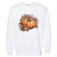 Fall Vintage Pumpkin Autumn Graphic Thanksgiving Garment-Dyed Sweatshirt