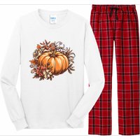 Fall Vintage Pumpkin Autumn Graphic Thanksgiving Long Sleeve Pajama Set