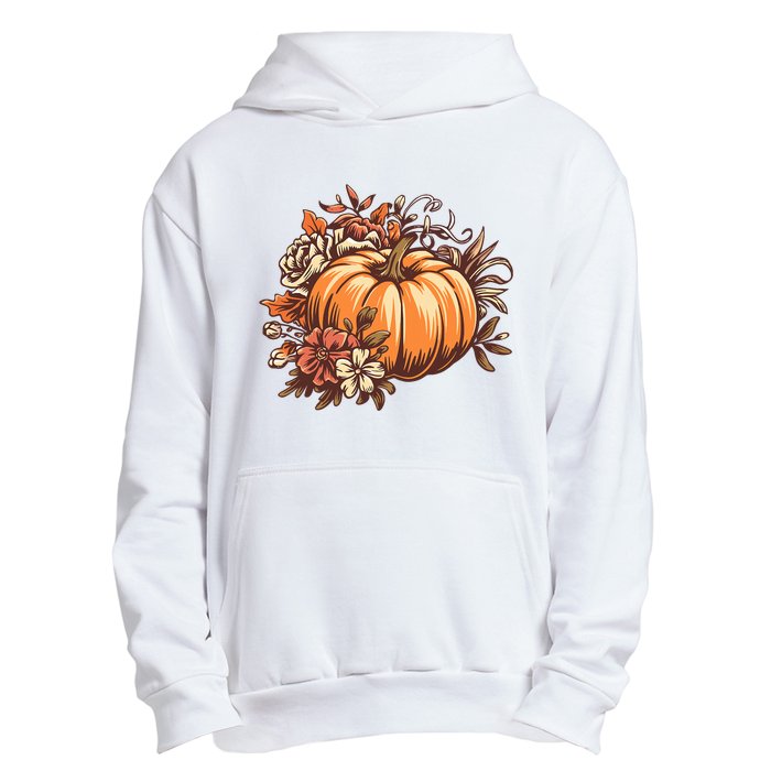 Fall Vintage Pumpkin Autumn Graphic Thanksgiving Urban Pullover Hoodie