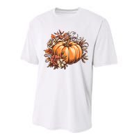 Fall Vintage Pumpkin Autumn Graphic Thanksgiving Performance Sprint T-Shirt