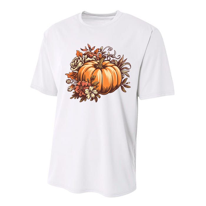 Fall Vintage Pumpkin Autumn Graphic Thanksgiving Performance Sprint T-Shirt