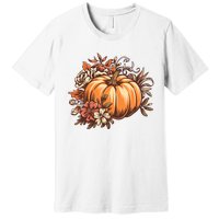 Fall Vintage Pumpkin Autumn Graphic Thanksgiving Premium T-Shirt