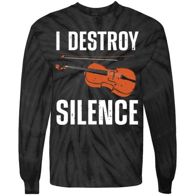 Funny Violin Player Art For Men Women Kids Fiddle Violinist Tie-Dye Long Sleeve Shirt