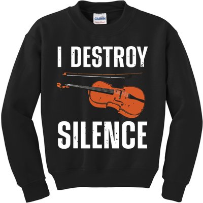 Funny Violin Player Art For Men Women Kids Fiddle Violinist Kids Sweatshirt