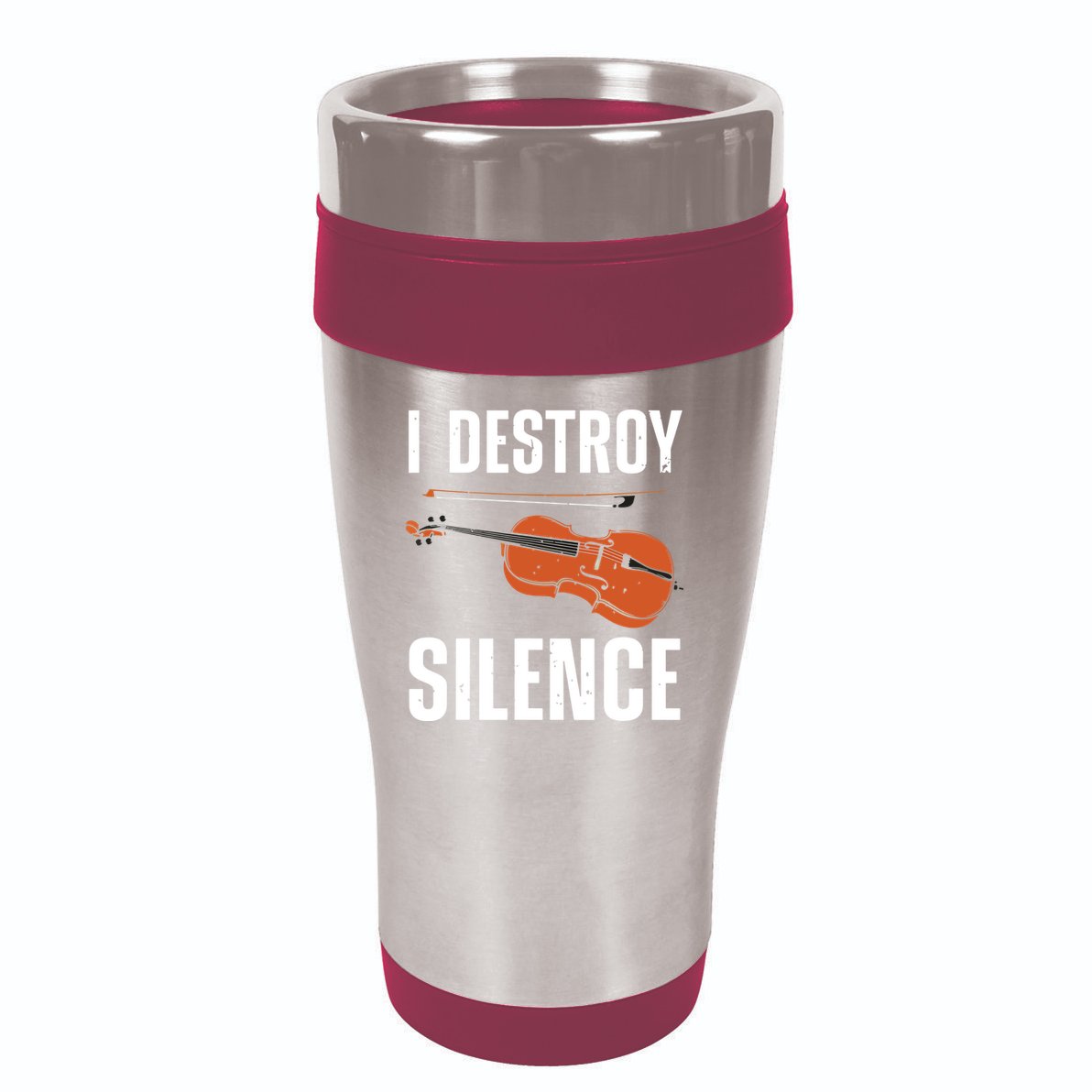 Funny Violin Player Art For Men Women Kids Fiddle Violinist 16oz Travel Tumbler