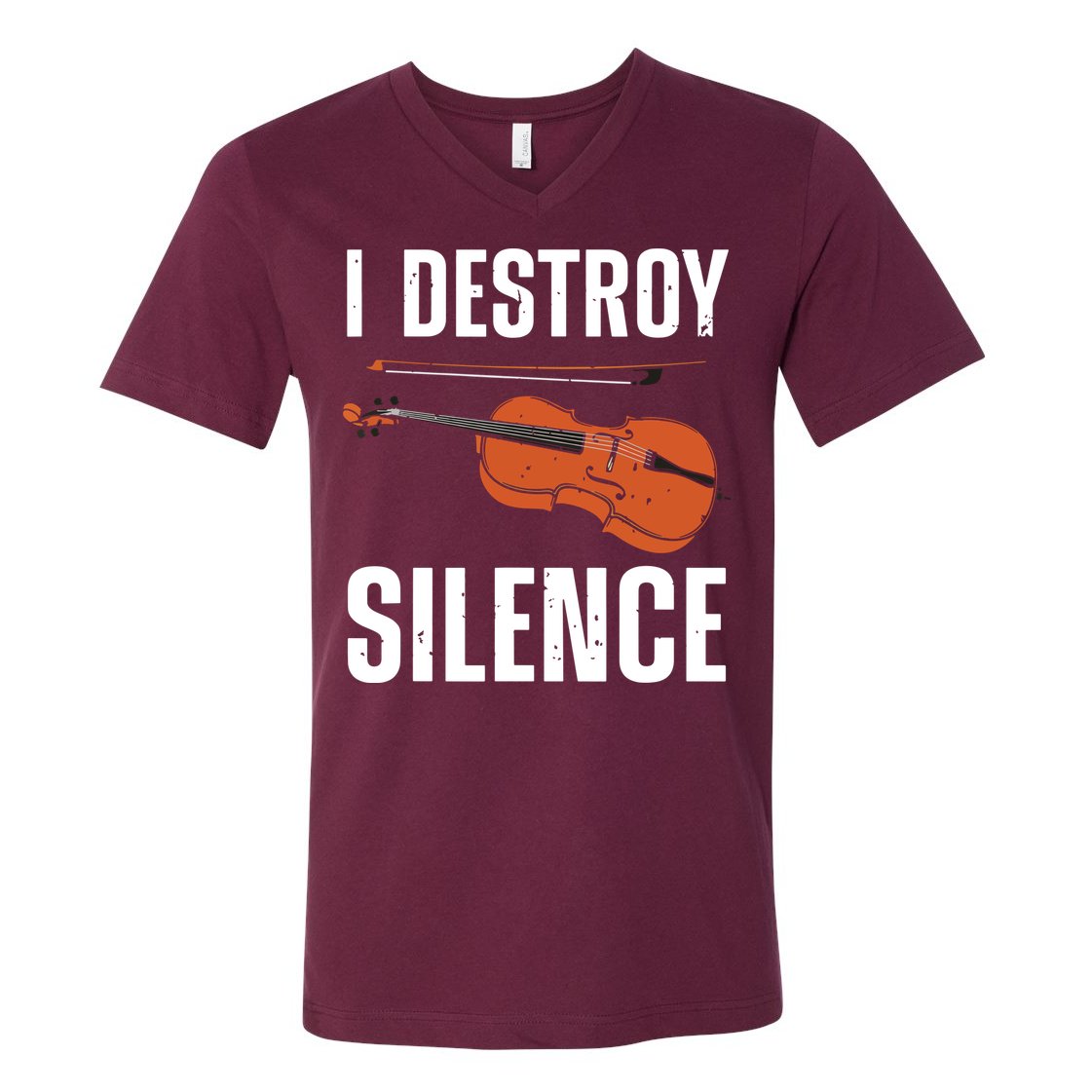Funny Violin Player Art For Men Women Kids Fiddle Violinist V-Neck T-Shirt