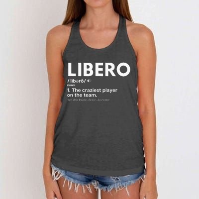 Funny Volleyball Players Libero Women's Knotted Racerback Tank