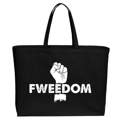 Fweedom Vice President Kamala Harris Freedom Activist Gift Cotton Canvas Jumbo Tote