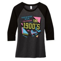 Funny Vintage Please Be Patient With Me IM From The 1900S Women's Tri-Blend 3/4-Sleeve Raglan Shirt