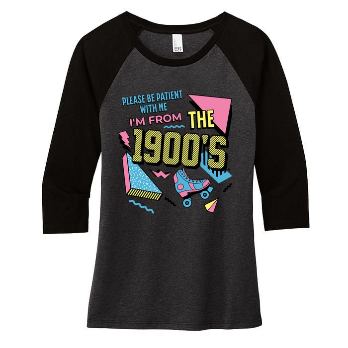 Funny Vintage Please Be Patient With Me IM From The 1900S Women's Tri-Blend 3/4-Sleeve Raglan Shirt