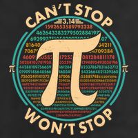 Funny Vintage Pi 3.14 Can't Stop Won't Stop 7 Panel Mesh Trucker Snapback Hat