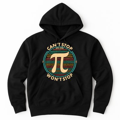 Funny Vintage Pi 3.14 Can't Stop Won't Stop Hoodie
