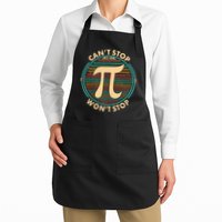 Funny Vintage Pi 3.14 Can't Stop Won't Stop Apron