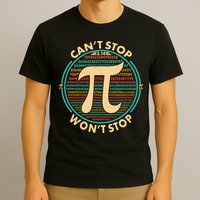 Funny Vintage Pi 3.14 Can't Stop Won't Stop T-Shirt