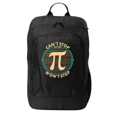 Funny Vintage Pi 3.14 Can't Stop Won't Stop City Backpack