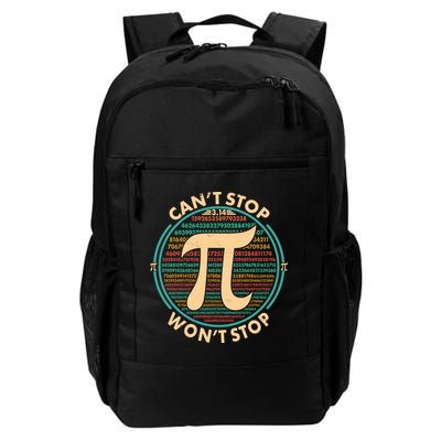 Funny Vintage Pi 3.14 Can't Stop Won't Stop Backpack