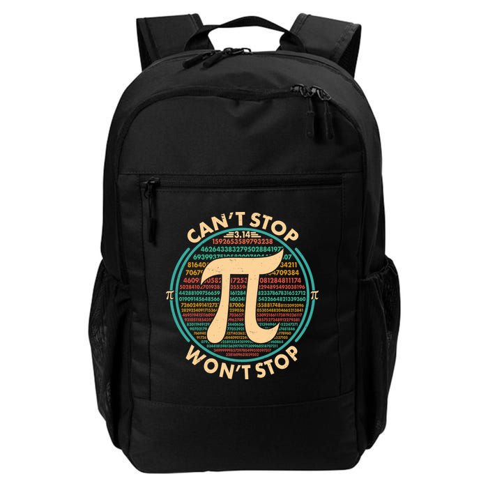 Funny Vintage Pi 3.14 Can't Stop Won't Stop Backpack