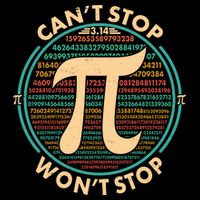 Funny Vintage Pi 3.14 Can't Stop Won't Stop Backpack