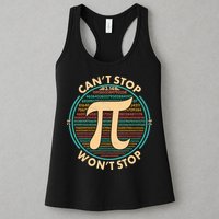 Funny Vintage Pi 3.14 Can't Stop Won't Stop Womens Tank Top