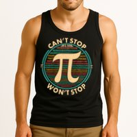 Funny Vintage Pi 3.14 Can't Stop Won't Stop Tank Top