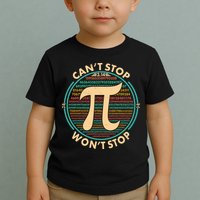 Funny Vintage Pi 3.14 Can't Stop Won't Stop Toddler T-Shirt