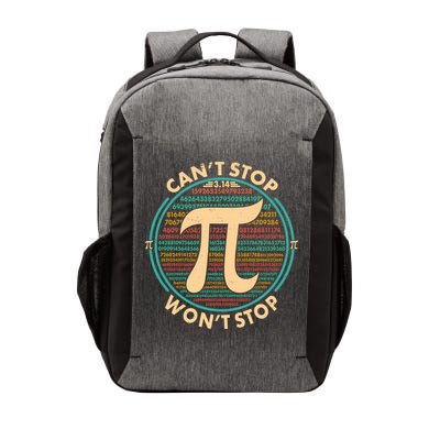 Funny Vintage Pi 3.14 Can't Stop Won't Stop Vector Backpack