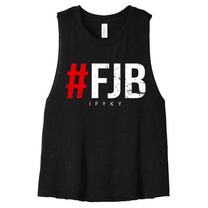 F.J.B Vintage Pro American IFYKY FJB F Biden Women's Racerback Cropped Tank