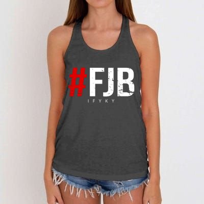 F.J.B Vintage Pro American IFYKY FJB F Biden Women's Knotted Racerback Tank