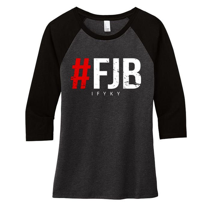 F.J.B Vintage Pro American IFYKY FJB F Biden Women's Tri-Blend 3/4-Sleeve Raglan Shirt