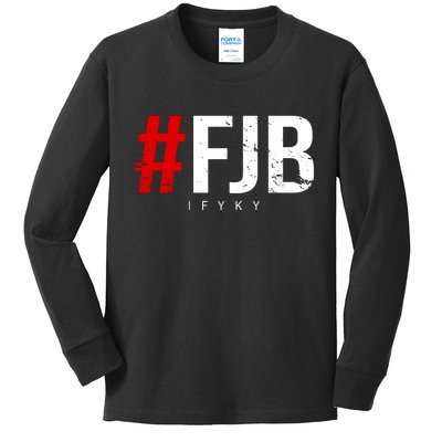 F.J.B Vintage Pro American IFYKY FJB F Biden Kids Long Sleeve Shirt