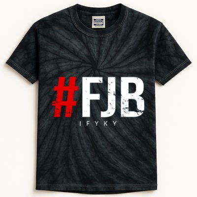 F.J.B Vintage Pro American IFYKY FJB F Biden Kids Tie-Dye T-Shirt