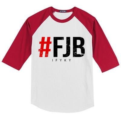 F.J.B Vintage Pro American IFYKY FJB F Biden Kids Colorblock Raglan Jersey