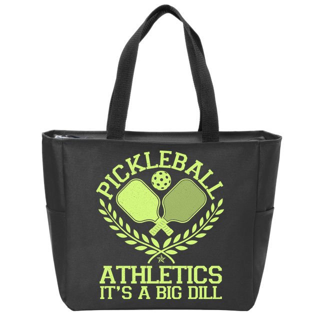 Funny Vintage Pickleball Athletics It's A Big Dill Zip Tote Bag