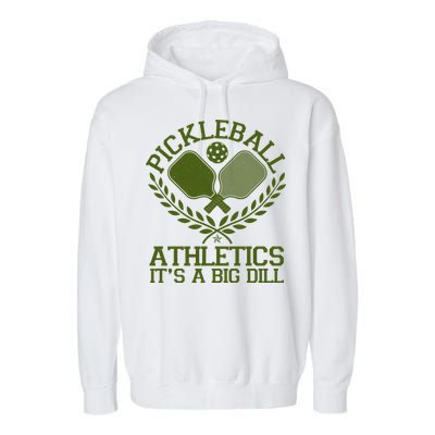 Funny Vintage Pickleball Athletics It's A Big Dill Garment-Dyed Fleece Hoodie