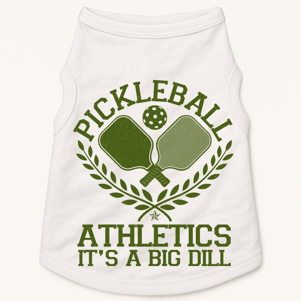 Funny Vintage Pickleball Athletics It's A Big Dill Doggie Tank