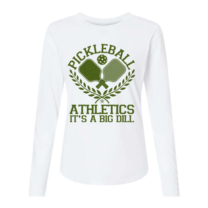 Funny Vintage Pickleball Athletics It's A Big Dill Womens Cotton Relaxed Long Sleeve T-Shirt